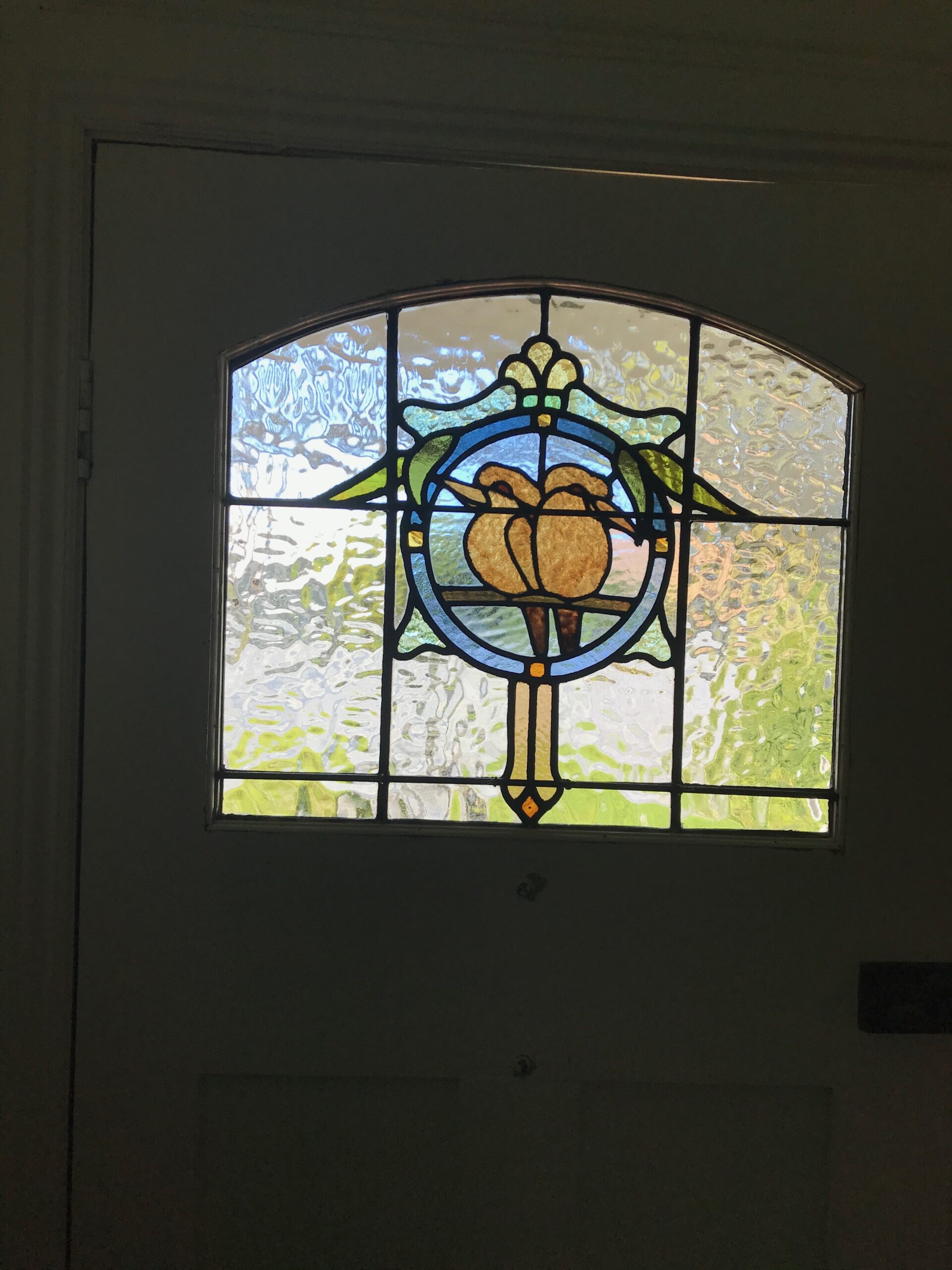 Traditional leadlight windows.