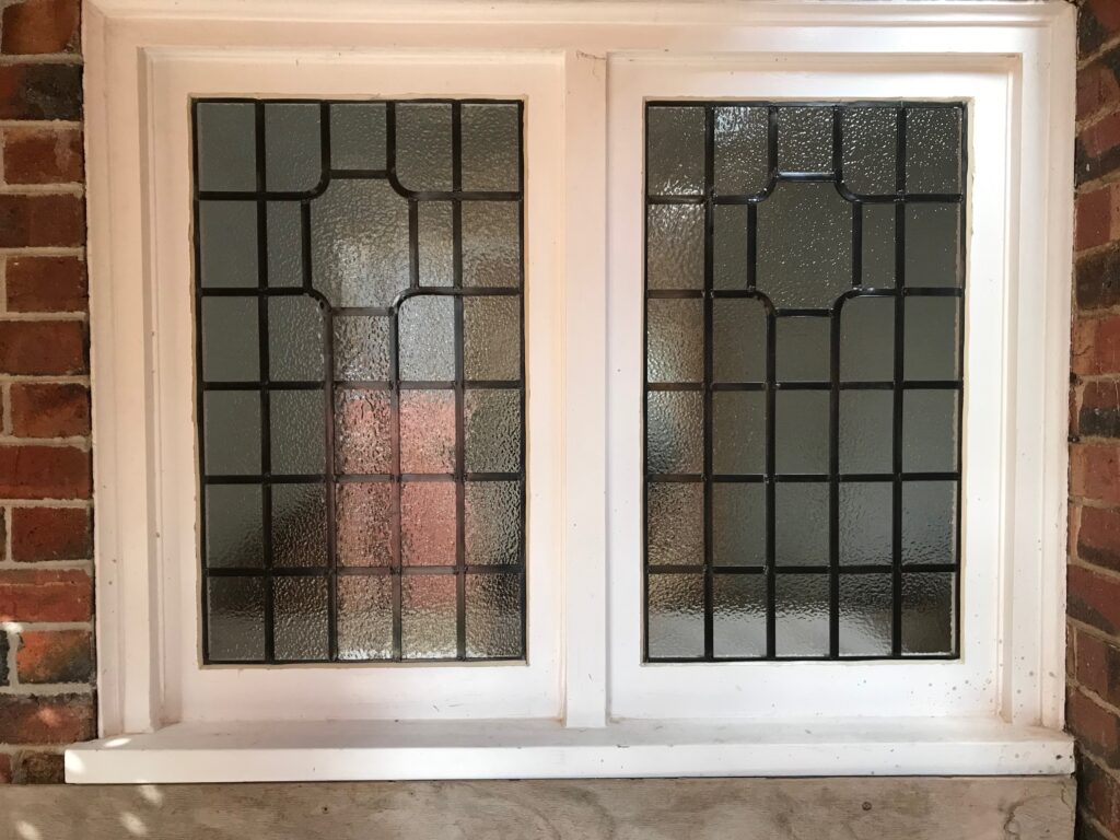 Traditional leadlight windows.