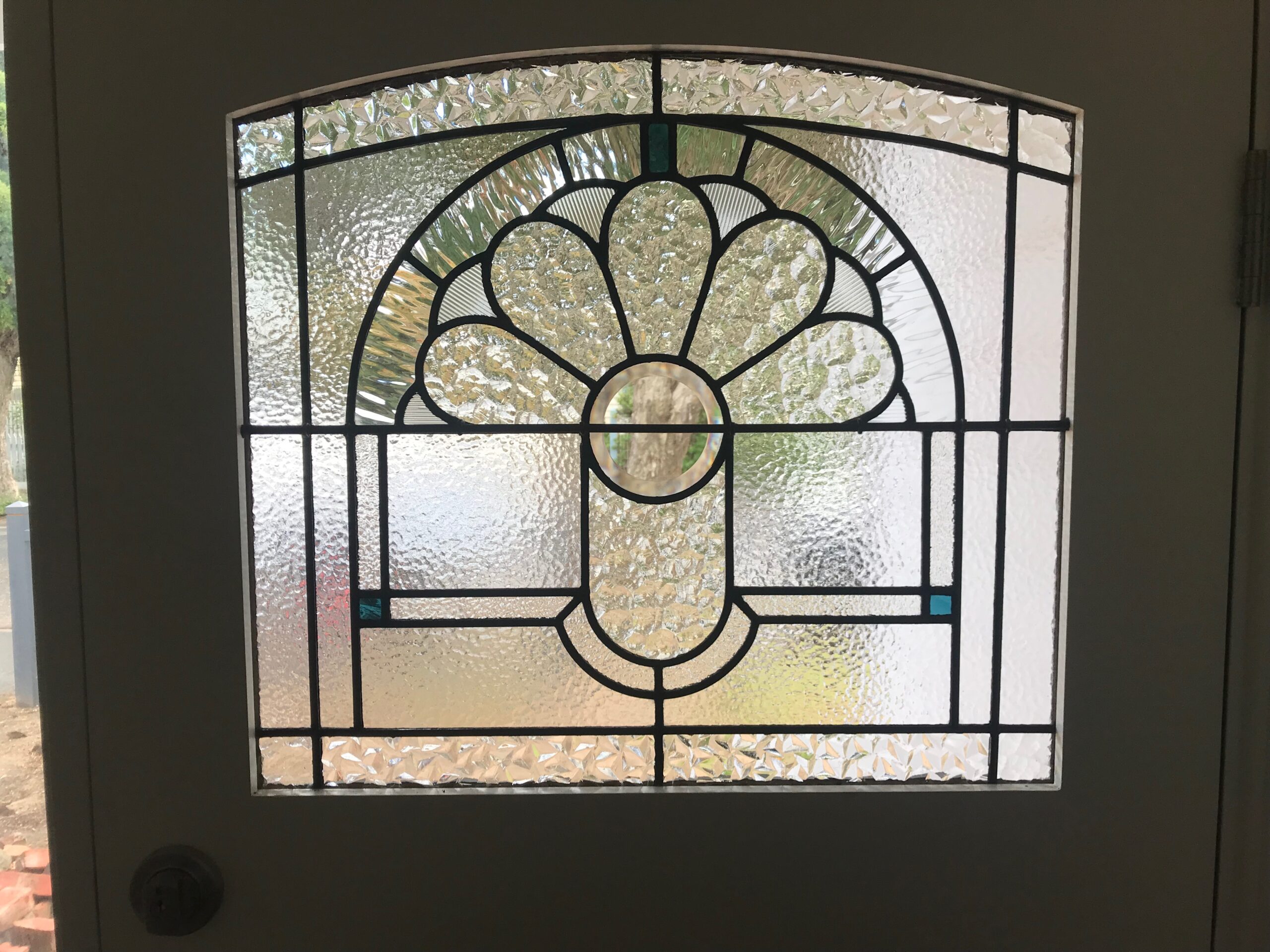Traditional leadlight window.