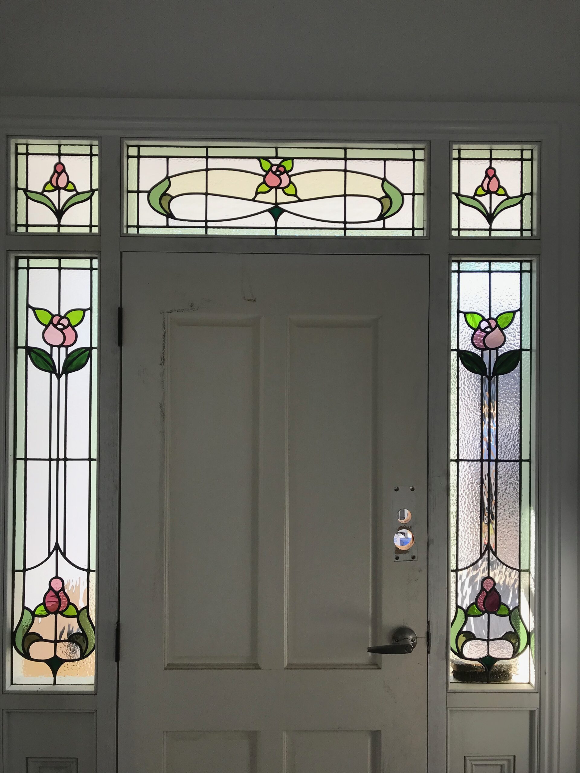 Nautical leadlight panel.