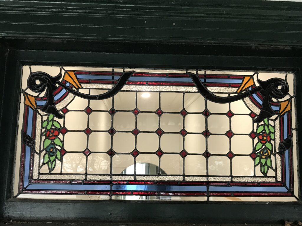 Traditional leadlight window.