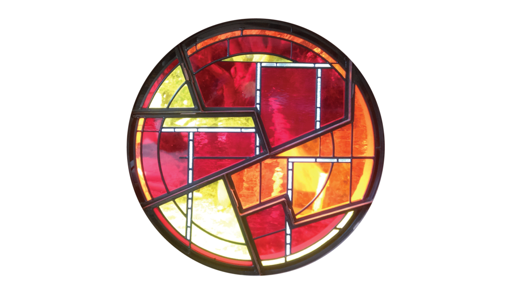 Contemorary leadlight windows.