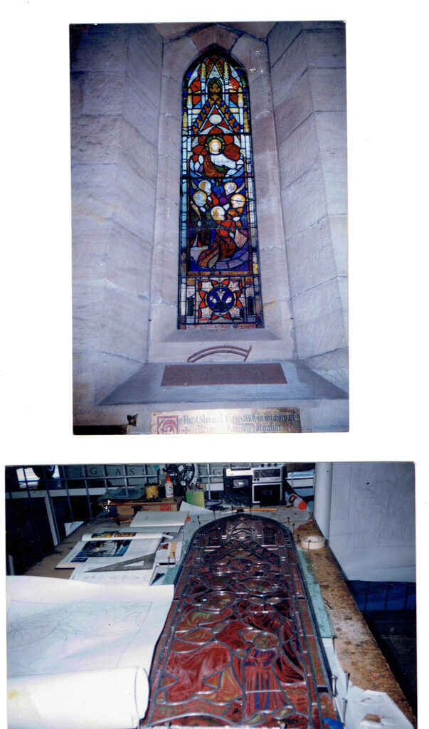 Example of stained glass restoration