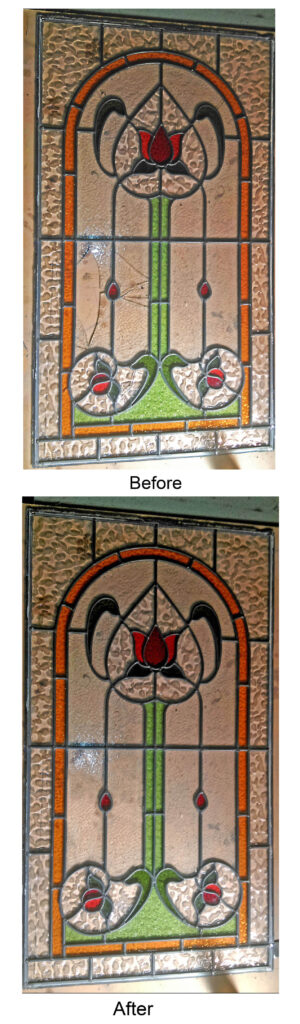 Example of leadlight repair