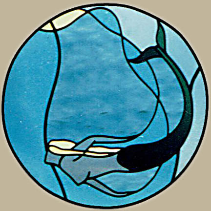 Mermaid stained glass